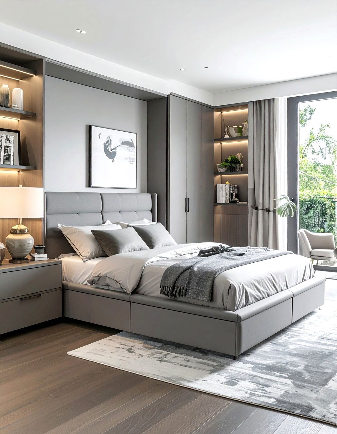 Murphy Bed With Storage - 30 bedroom built-in storage ideas