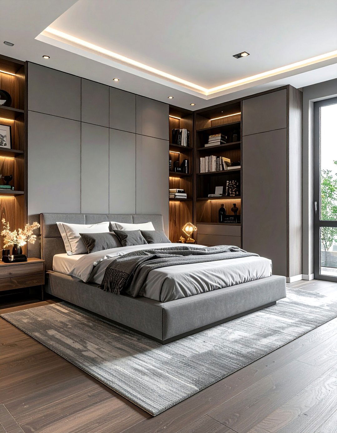 Murphy bed with shelves - 30 bedroom creative storage ideas