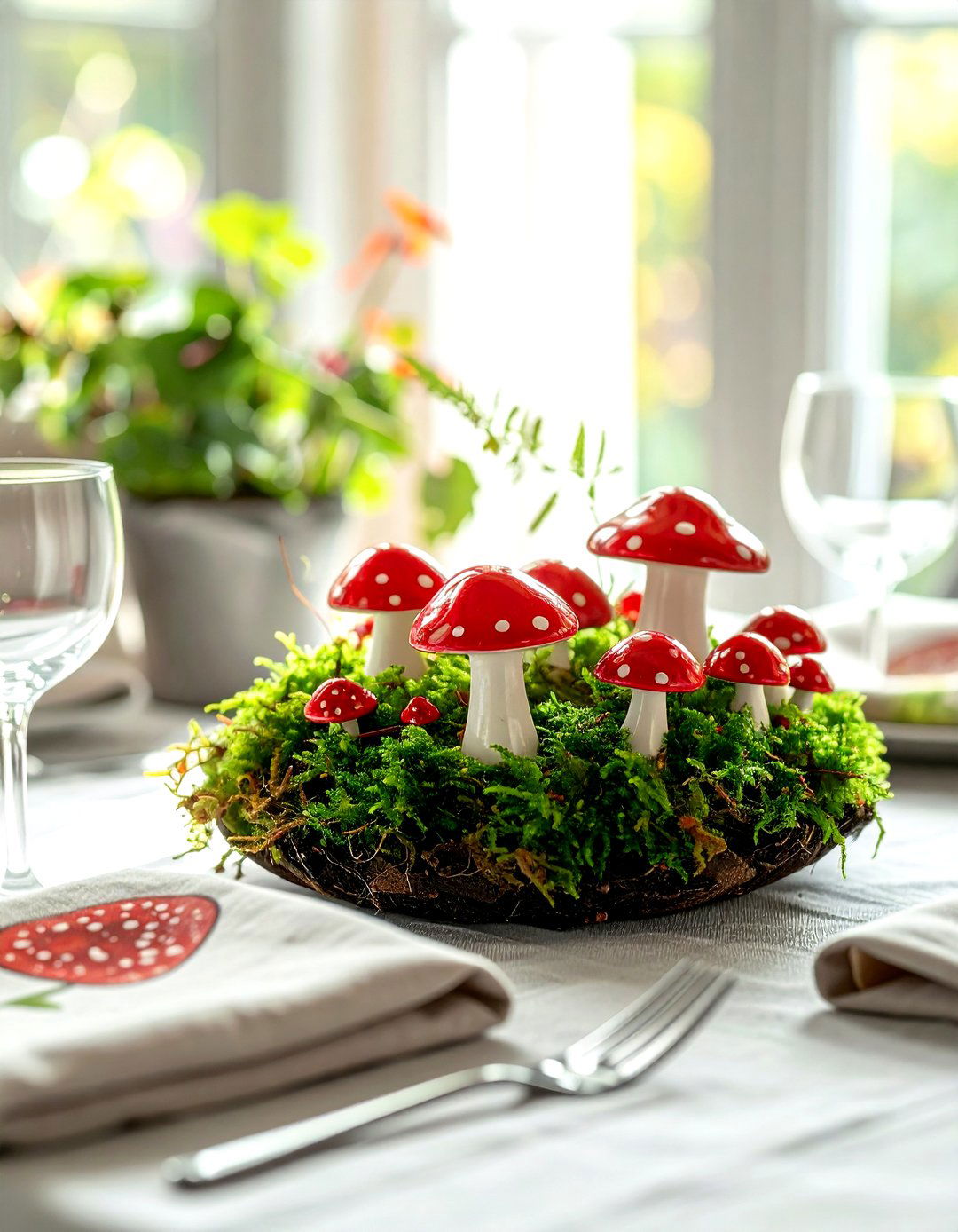 Mushroom Motif Decor - 30 woodland dining room ideas
