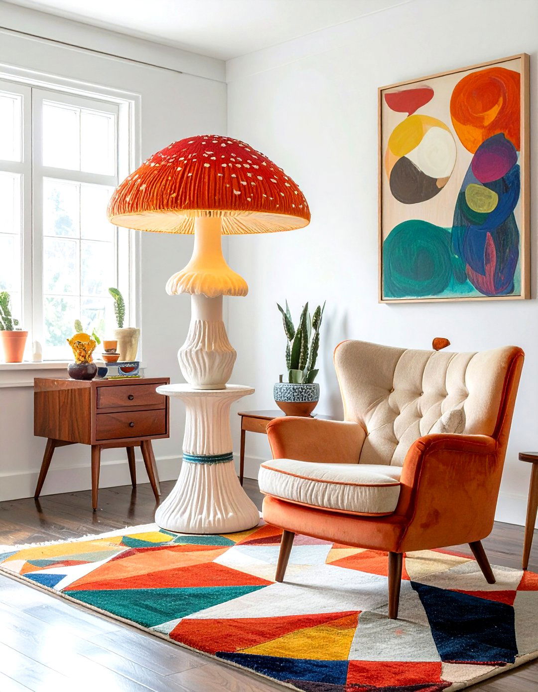 Mushroom table lamp - 30 decorative lighting ideas