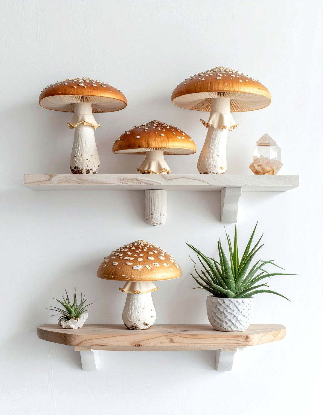 Mushroom wall shelf - 30 forest decor ideas