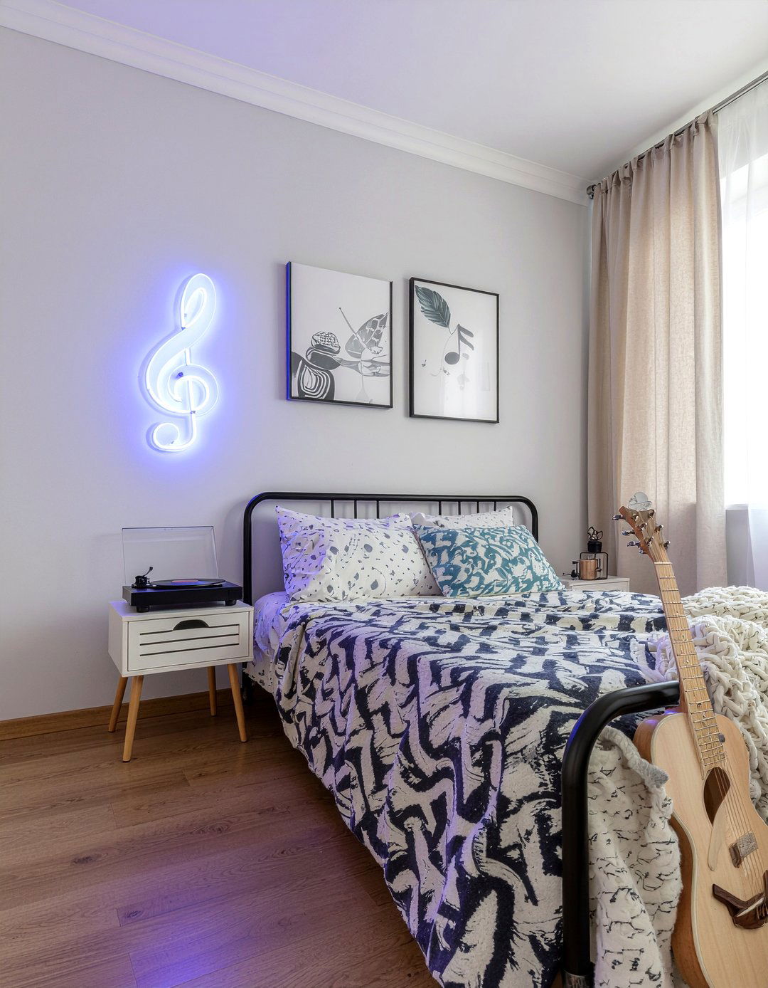 Music Note Neon Sign - 30 bedroom neon signs