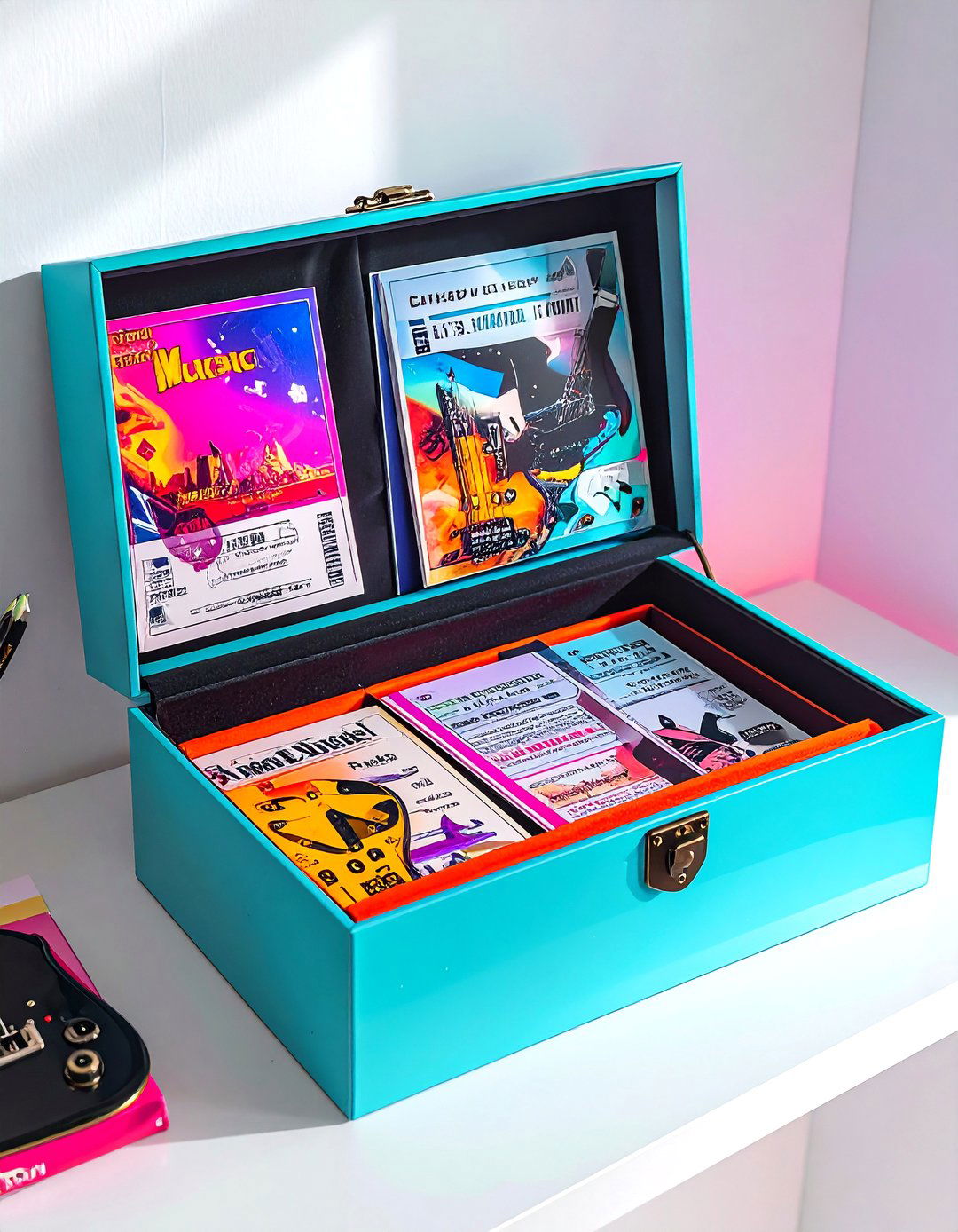 Music concert box - 30 keepsake box ideas