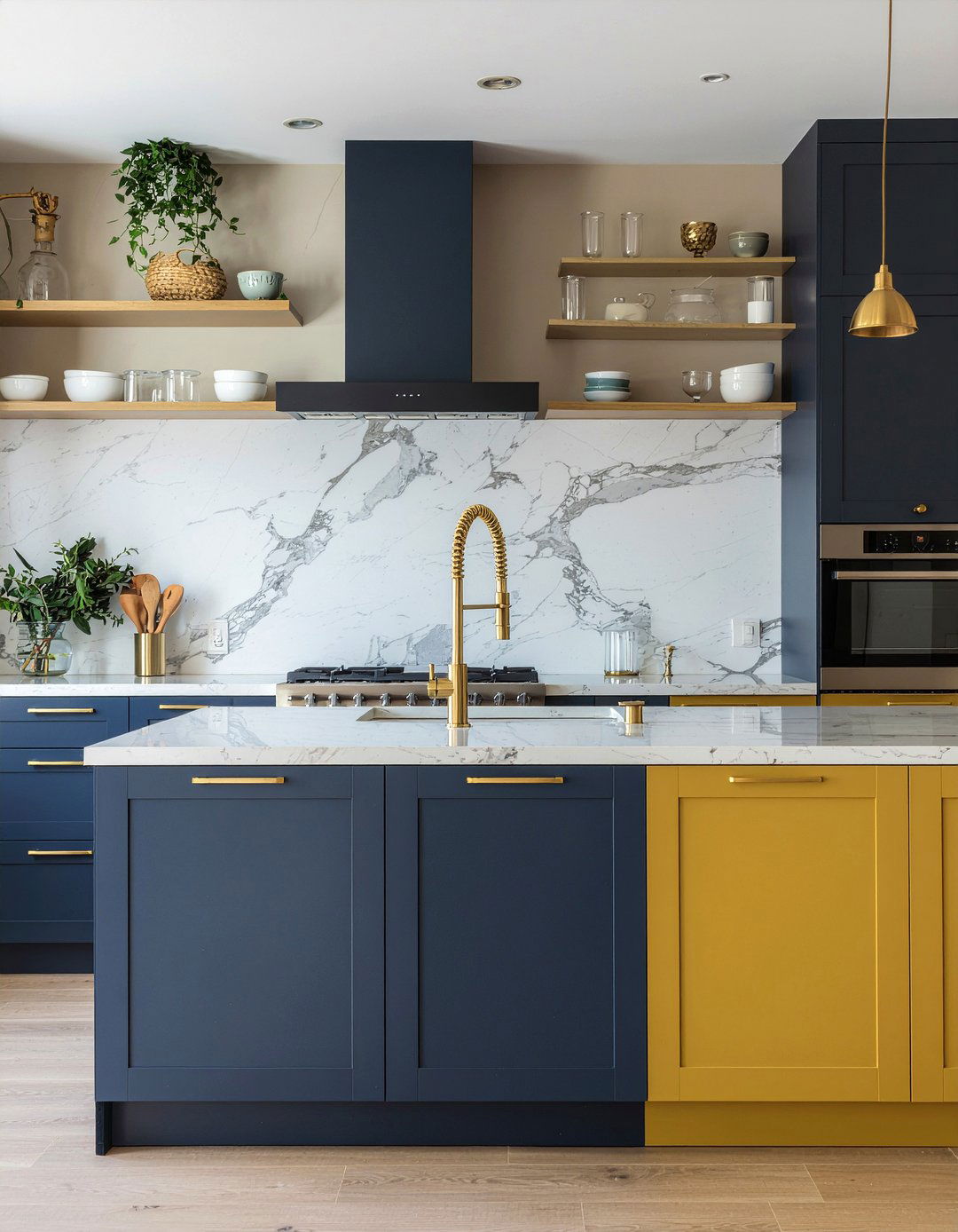Mustard And Navy Kitchen - 30 mustard kitchen ideas