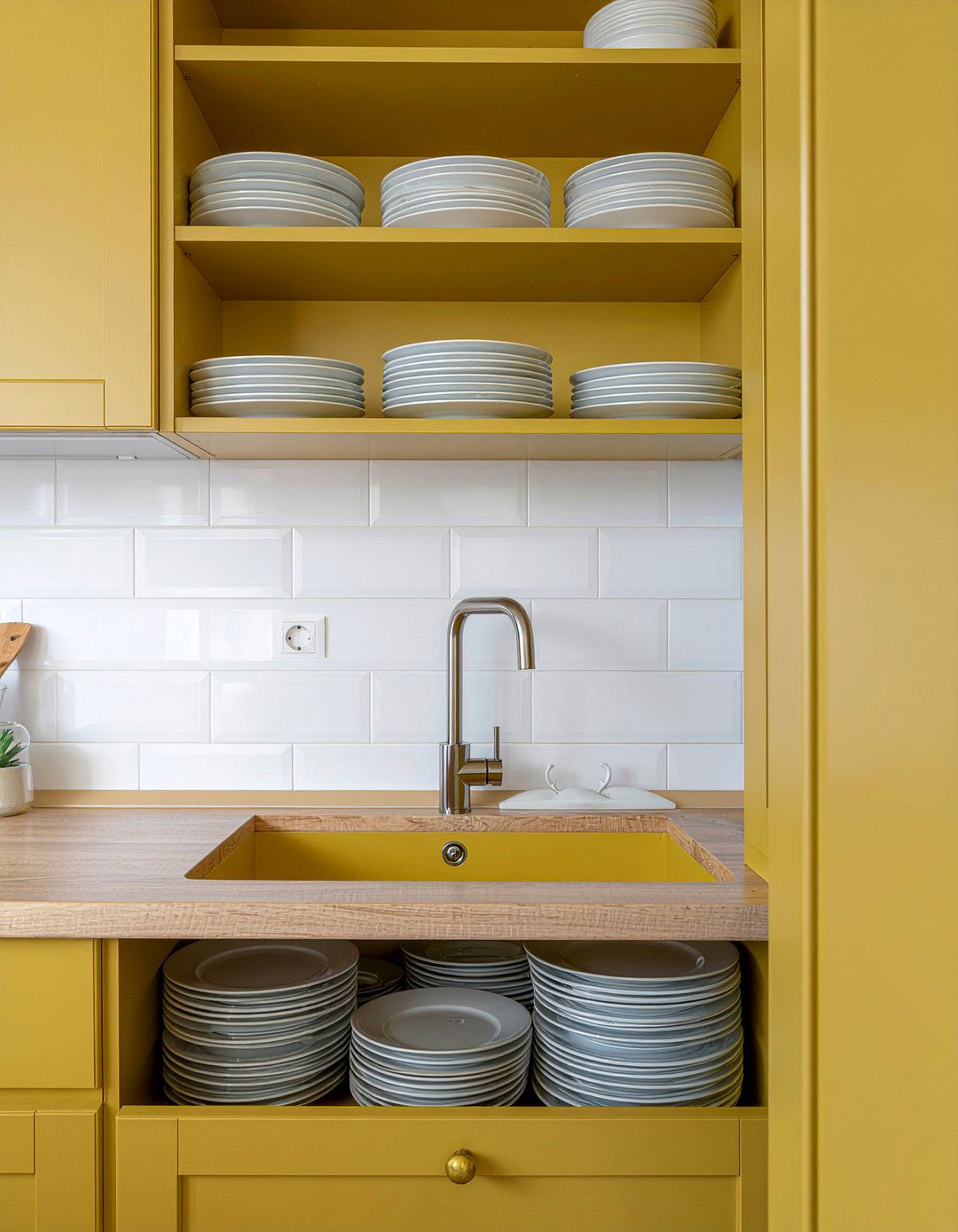 Mustard Kitchen Cabinet Interiors - 30 mustard kitchen ideas