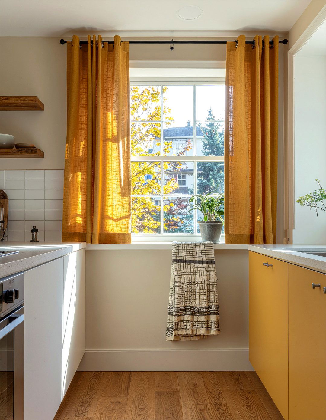 Mustard Kitchen Curtains - 30 mustard kitchen ideas