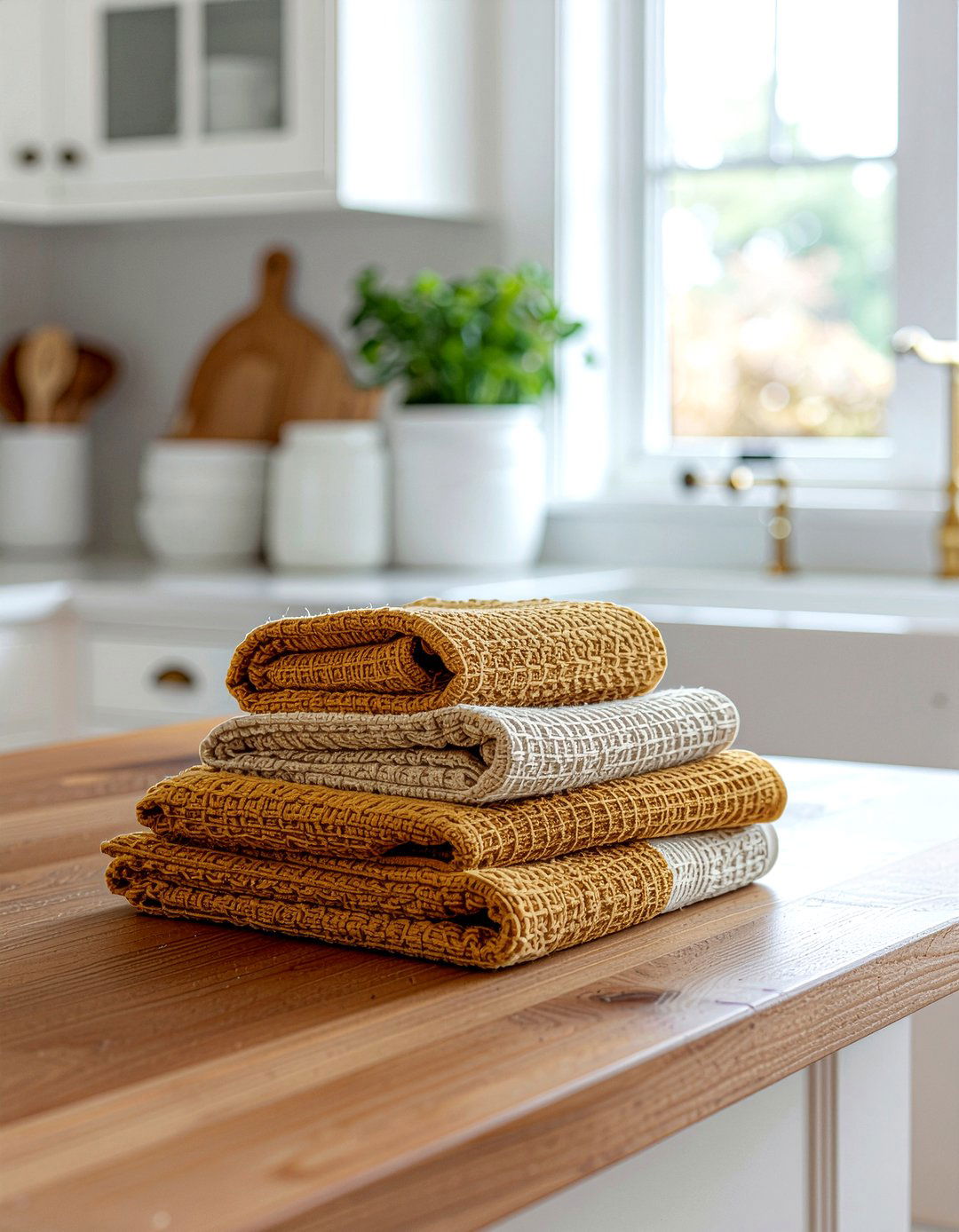 Mustard Kitchen Textiles - 30 mustard kitchen ideas