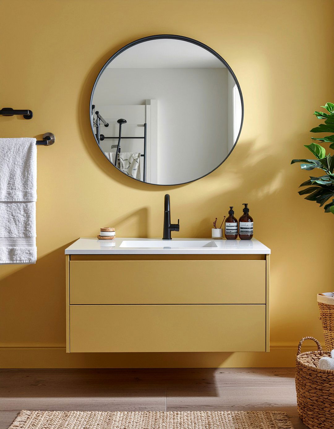 Mustard Yellow Bathroom Vanity - 30 mustard bathroom ideas