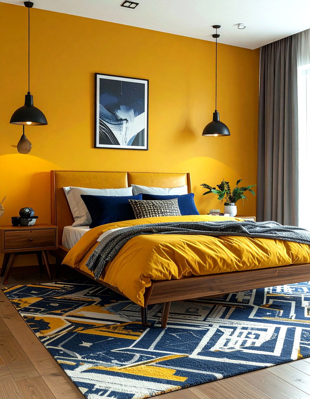 Mustard Yellow Bedroom - 30 bedroom paint color ideas