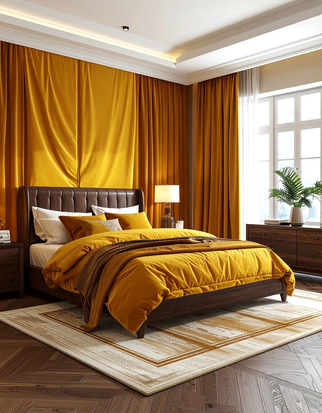 Mustard Yellow Bedroom - 30 bright yellow bedroom ideas
