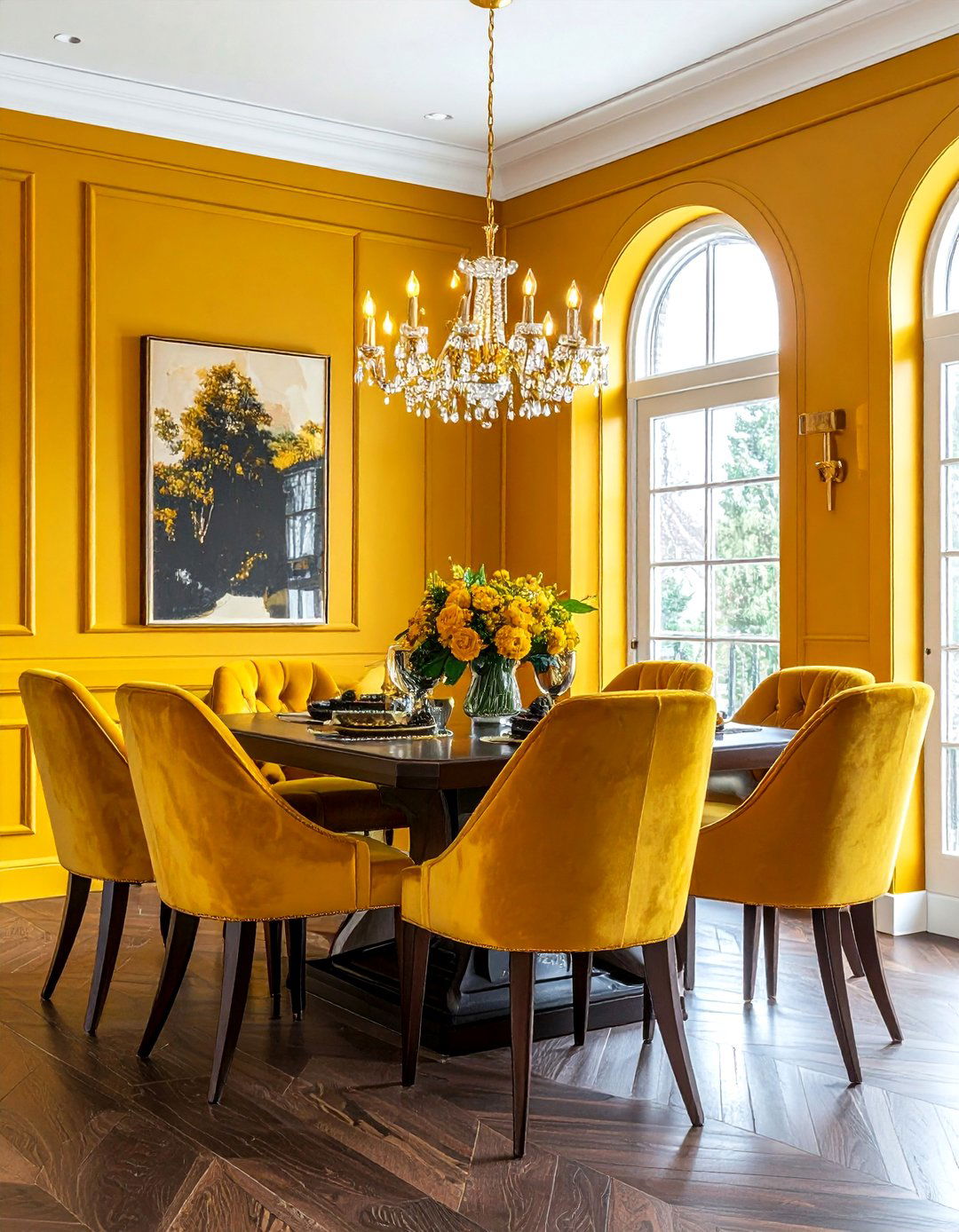 Mustard Yellow Dining Room - 30 bright yellow dining room ideas