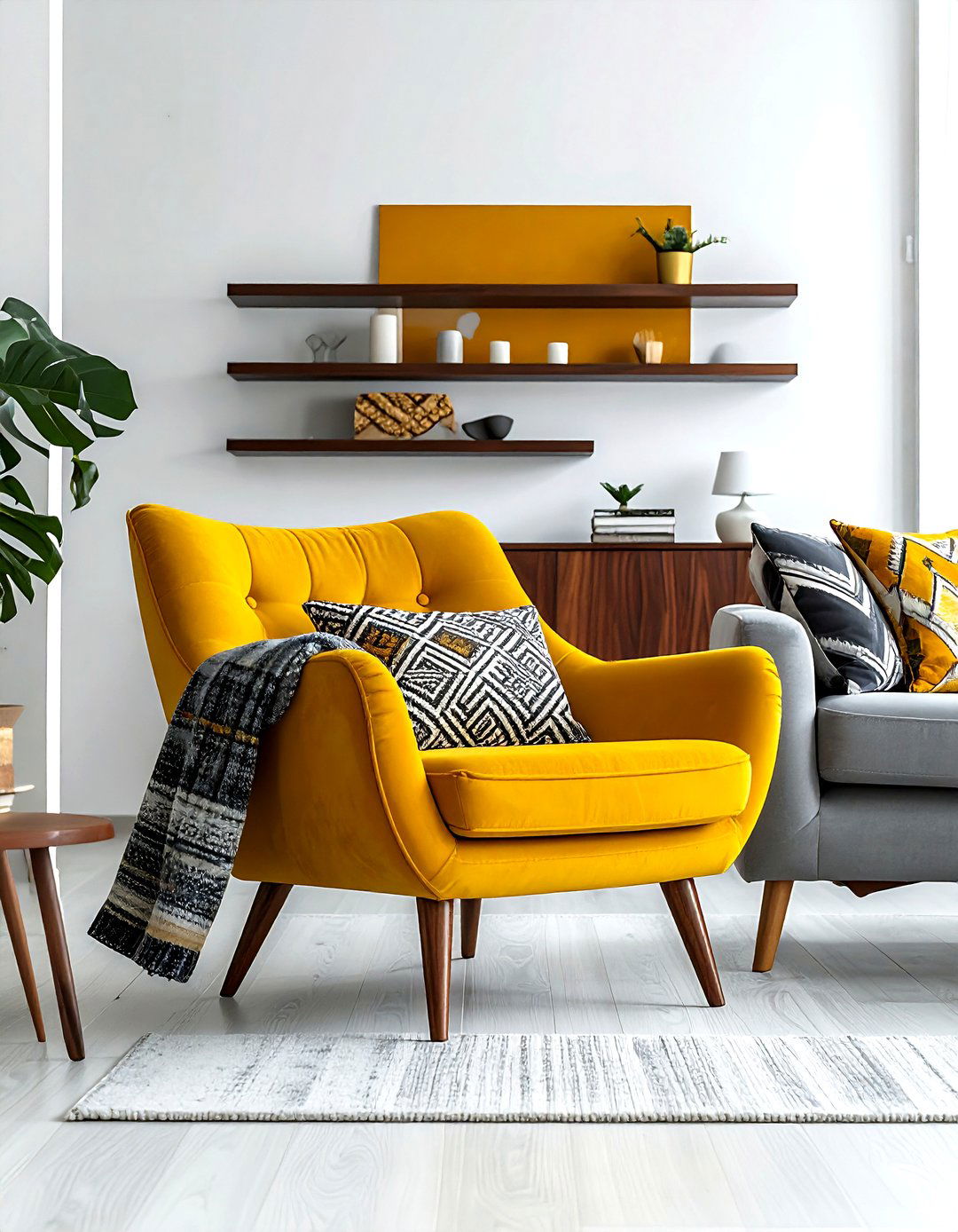 Mustard Yellow Living Room - 30 living room accent color ideas