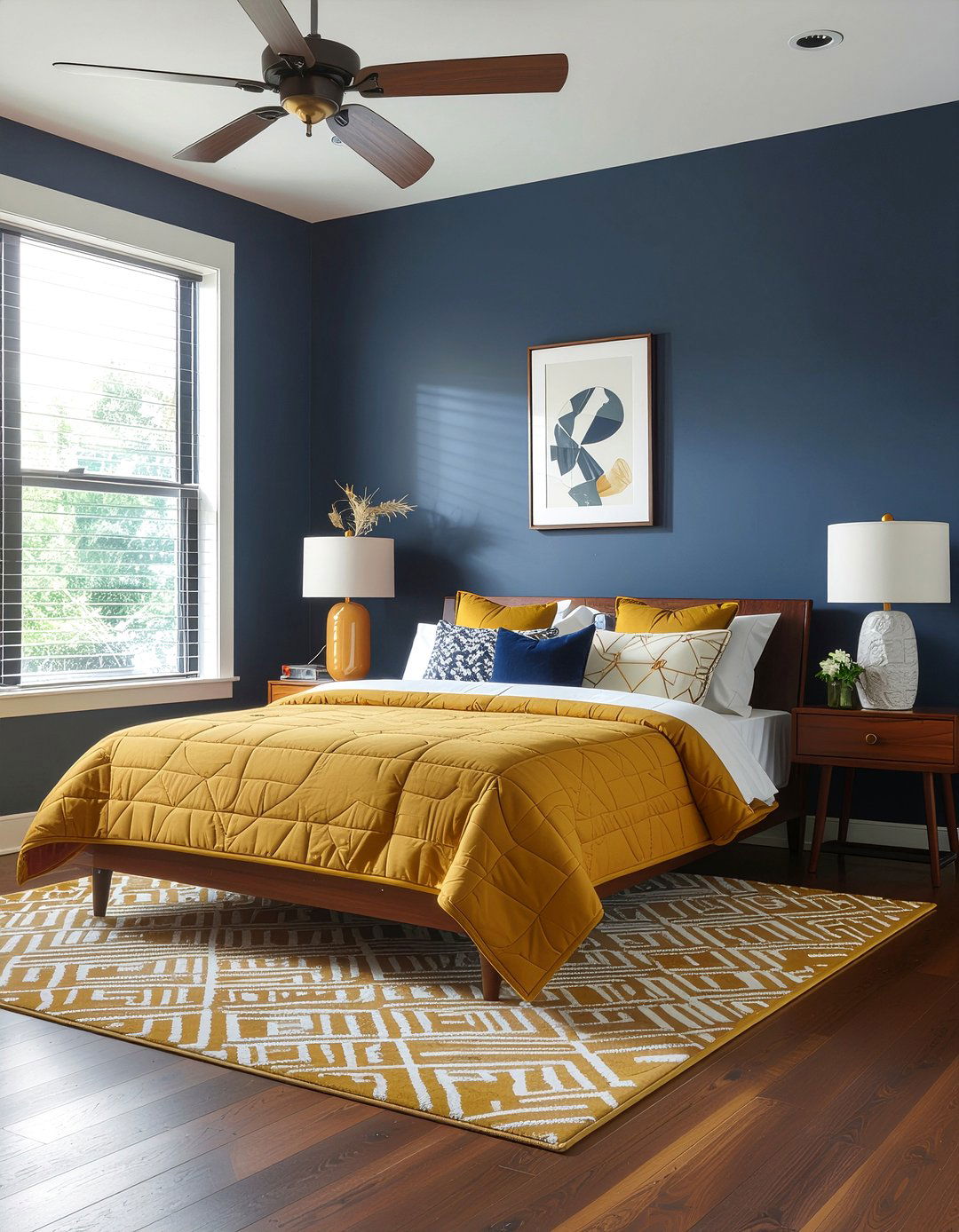 Mustard Yellow Quilt - 30 quilted bedroom ideas