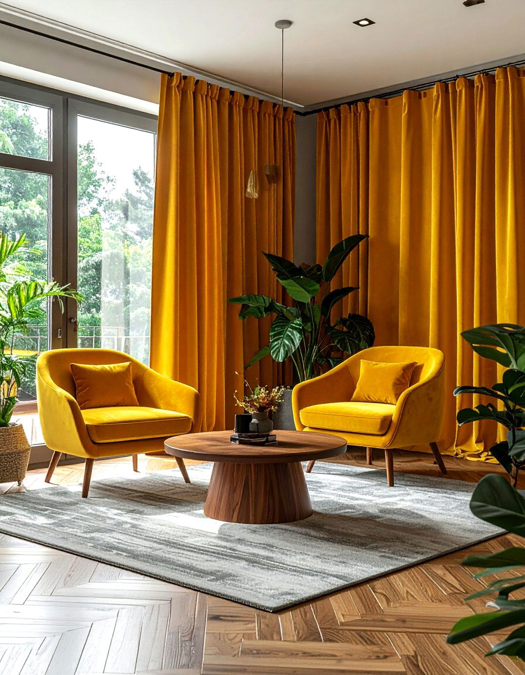 Mustard Yellow Velvet Curtains - 30 velvet curtain ideas