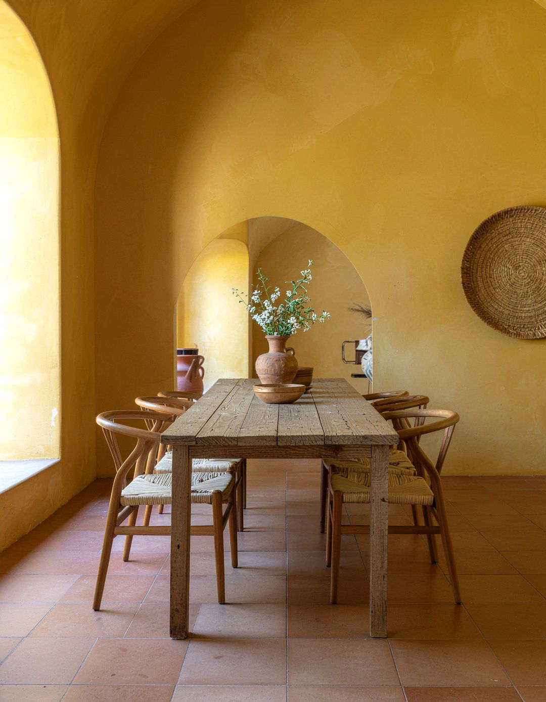 Mustard and terracotta dining room - 30 mustard dining room ideas