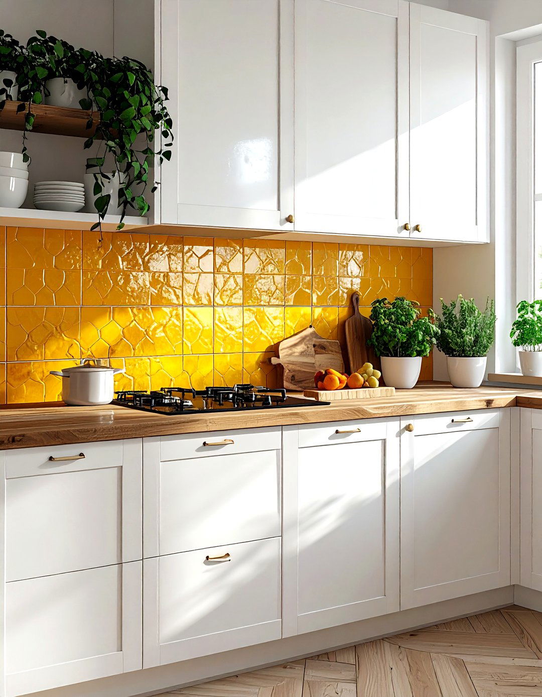 Mustard backsplash tile - 30 mustard decor ideas