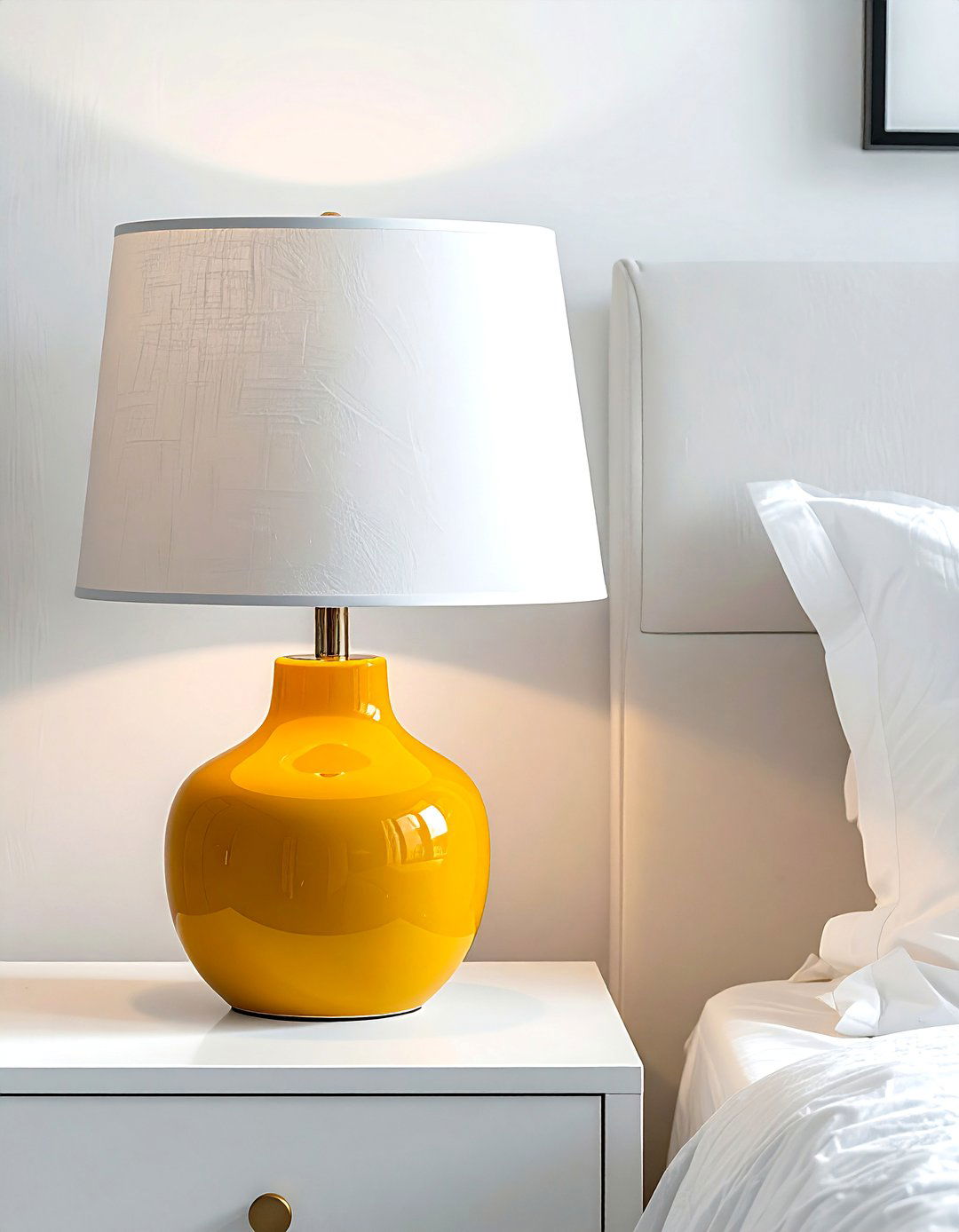 Mustard table lamp - 30 mustard decor ideas
