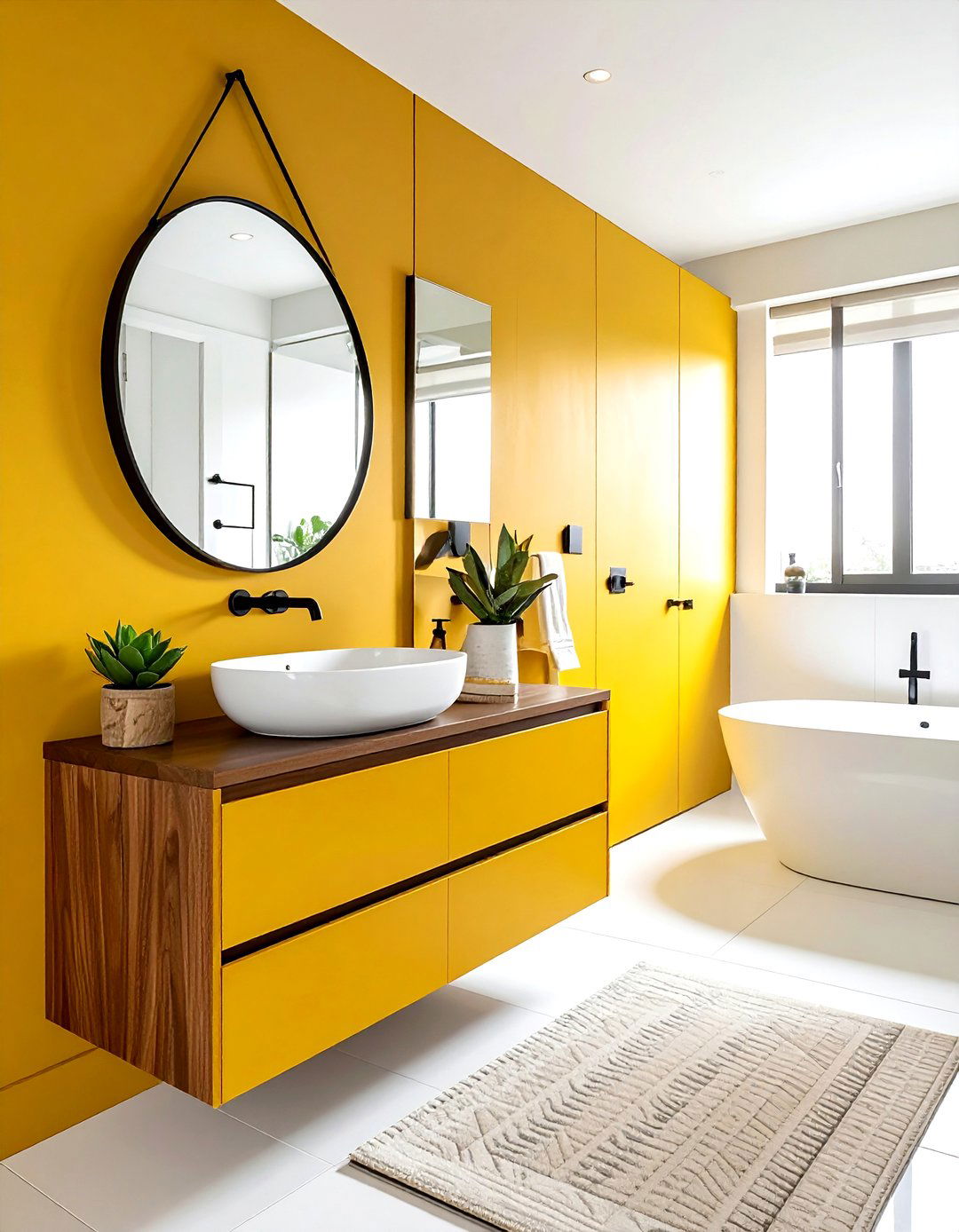 Mustard yellow bathroom paint - 30 bathroom paint color ideas