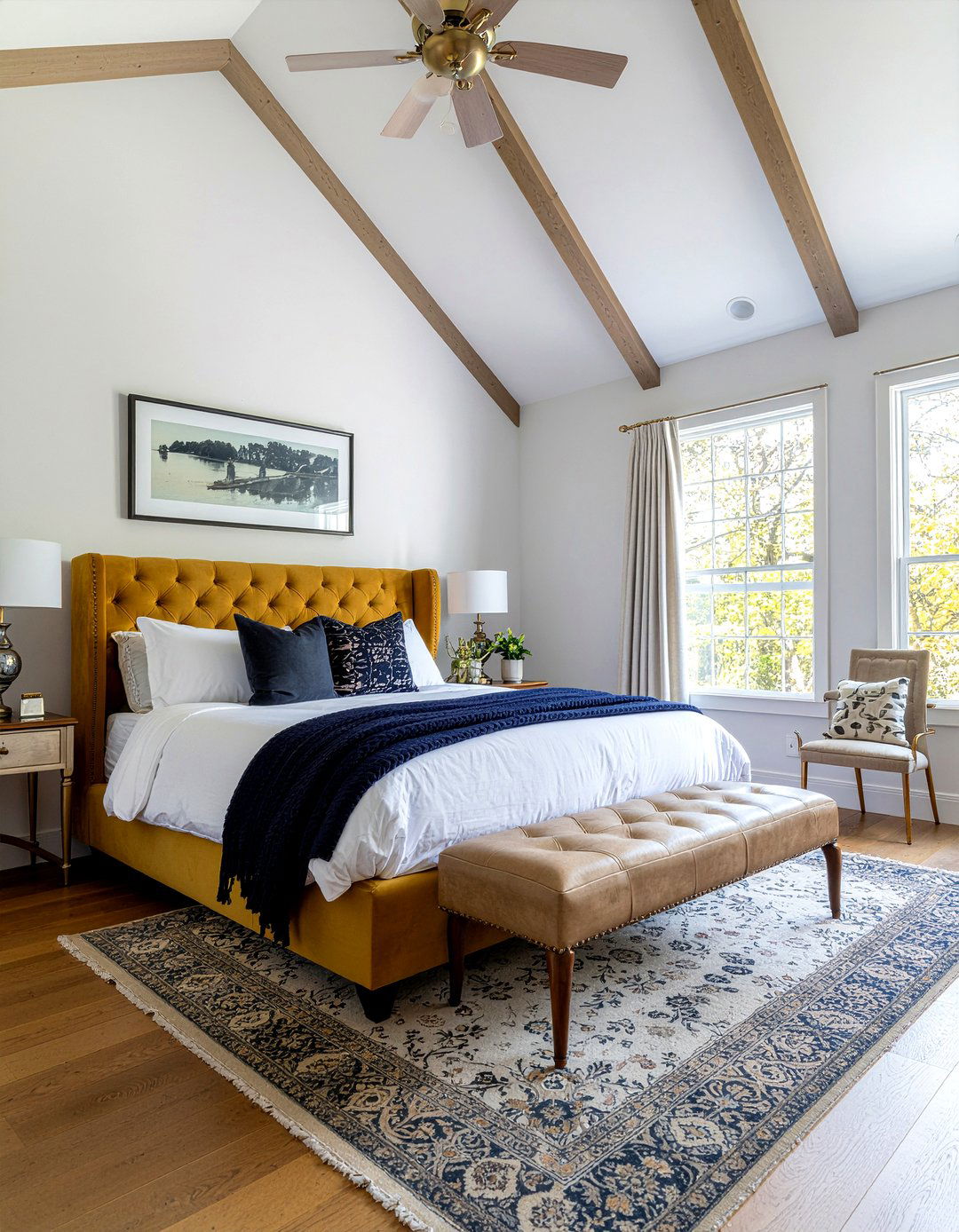 Mustard yellow bedroom - 30 warm toned bedroom ideas