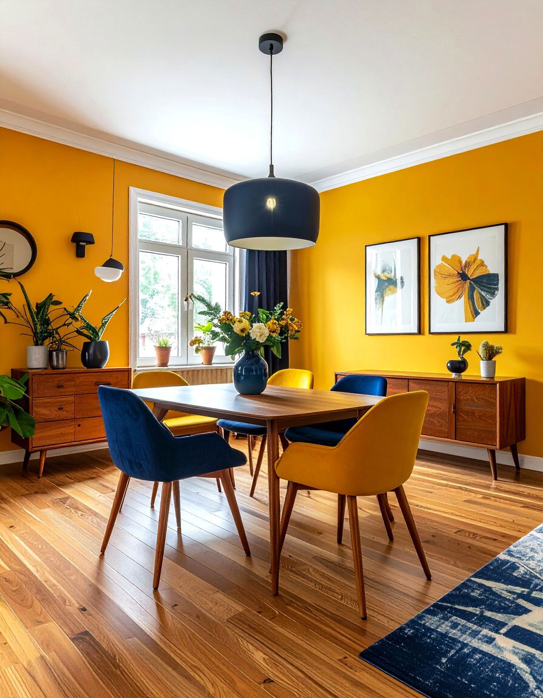 Mustard yellow dining room - 30 colorful dining room ideas