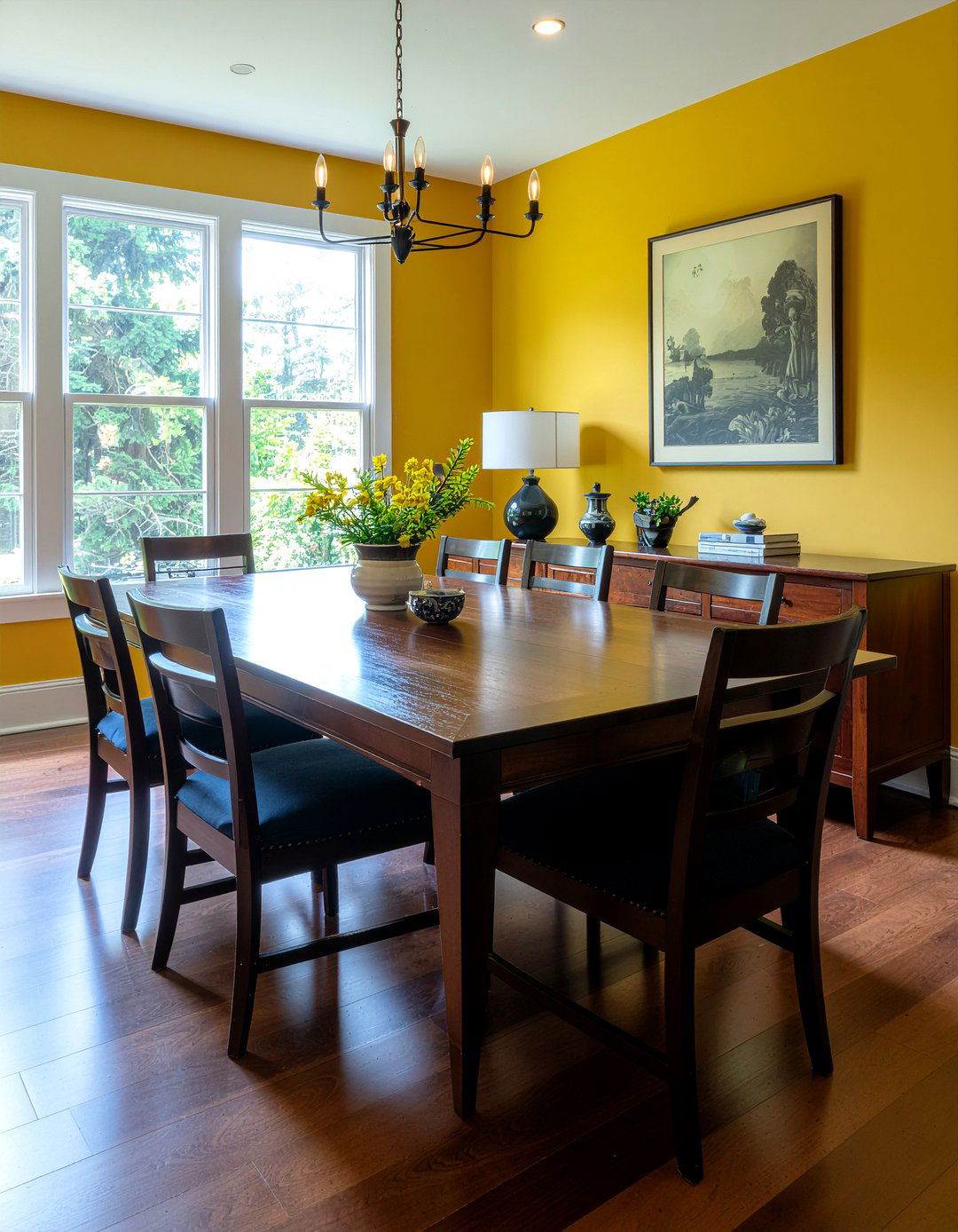 Mustard yellow dining room - 30 dining room color ideas