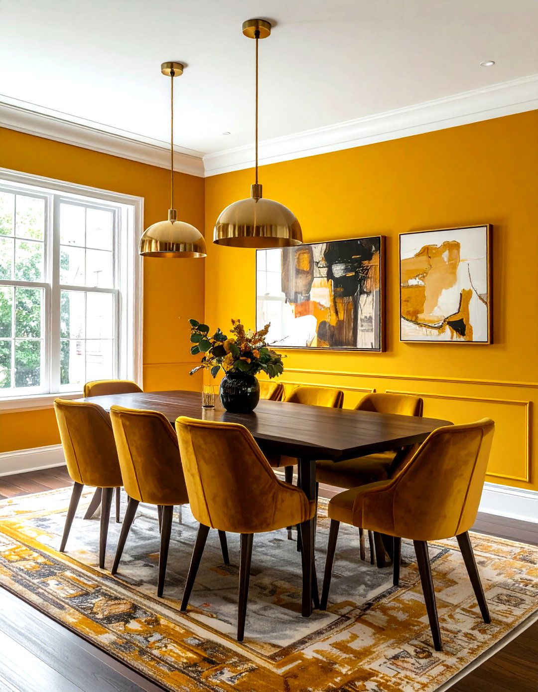 Mustard yellow dining room - 30 yellow dining room ideas