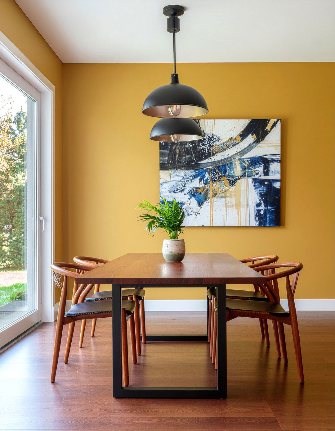 Mustard yellow dining room walls - 30 mustard dining room ideas