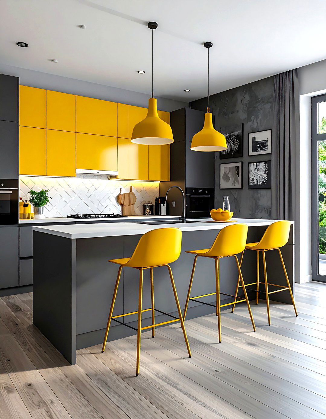 Mustard yellow kitchen accents - 30 kitchen color ideas