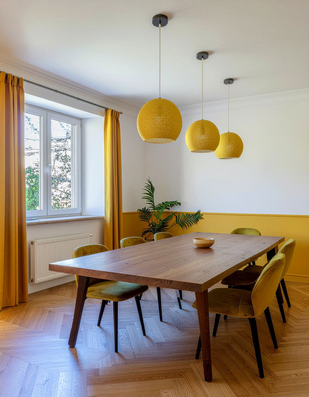 Mustard yellow lighting dining room - 30 mustard dining room ideas