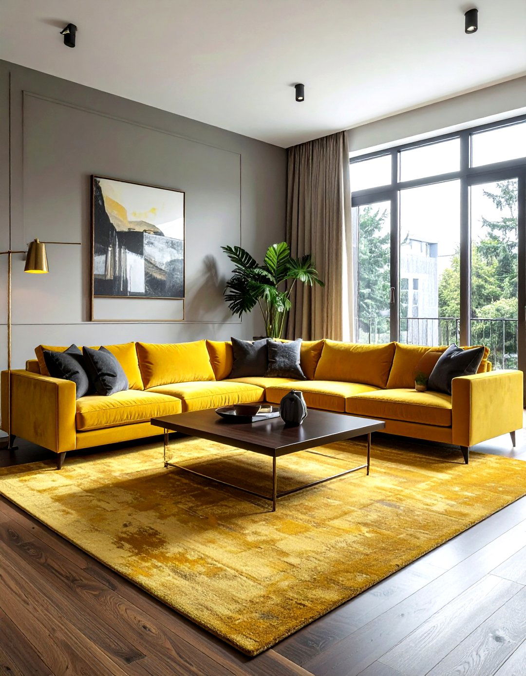 Mustard yellow living room - 30 yellow living room decor ideas