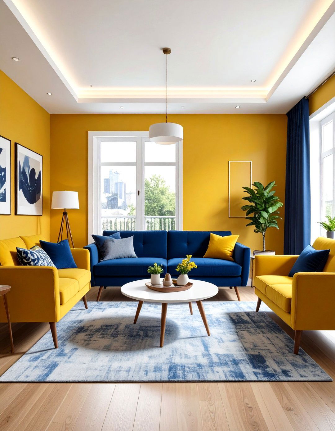 Mustard yellow living room - 30 living room paint colors