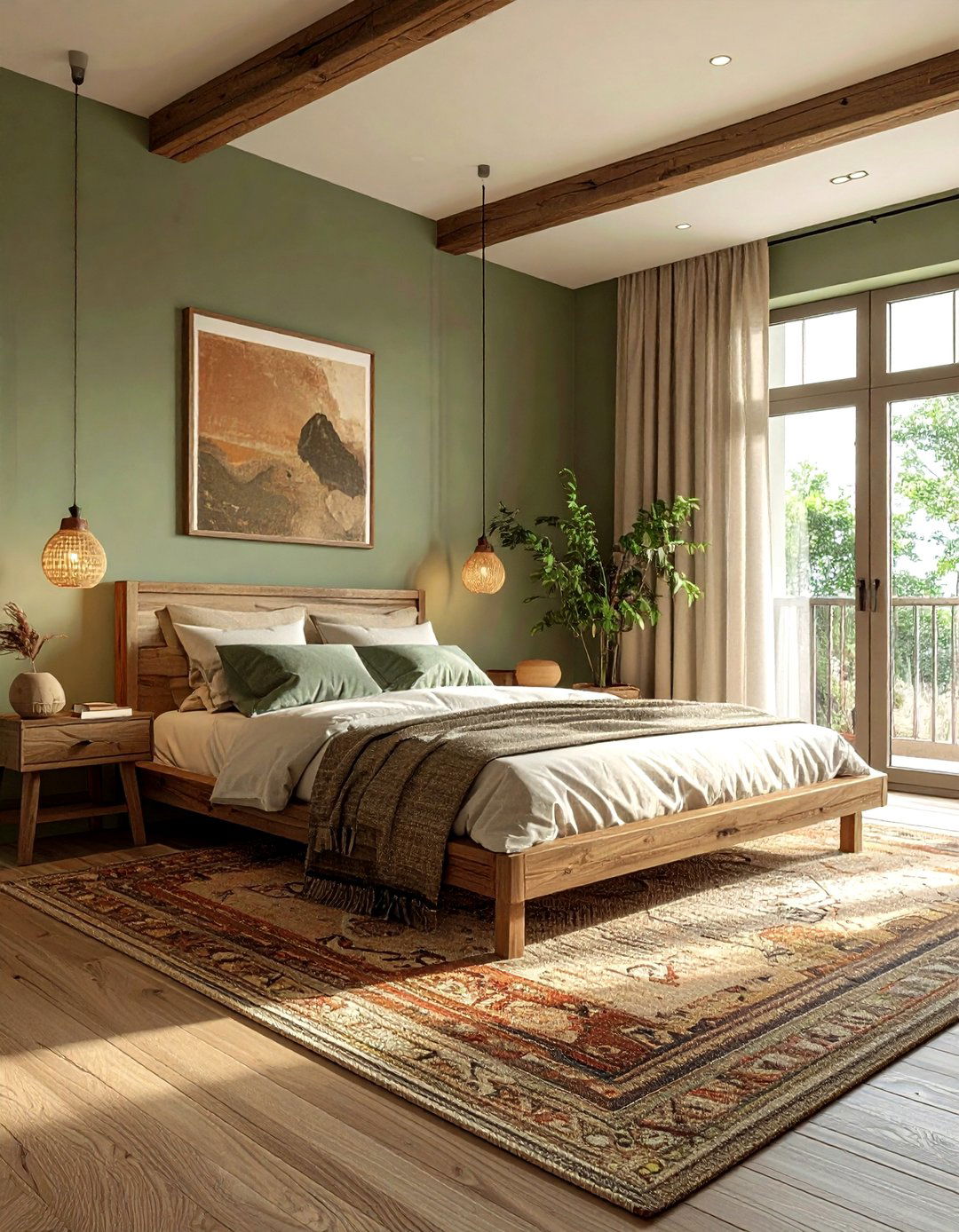 Muted Earthy Tones - 30 old house bedroom ideas