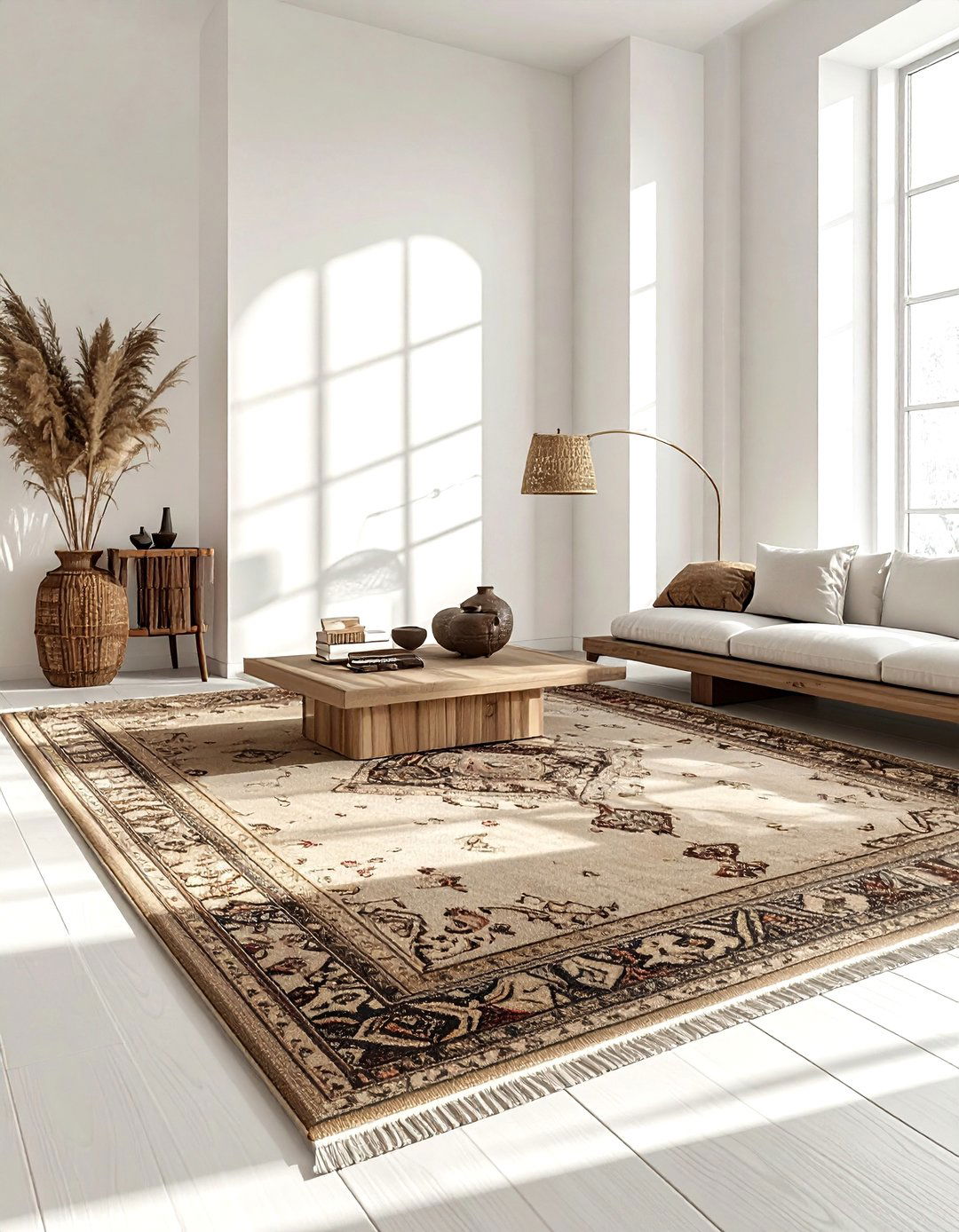 Muted Oriental Rug Minimalist Home - 30 oriental rug ideas