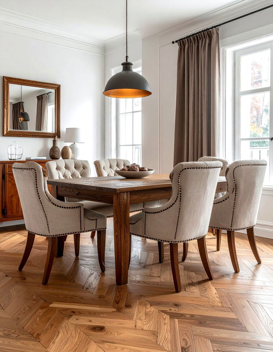 Nailhead Trim Wingback Chairs - 30 wingback dining chair ideas