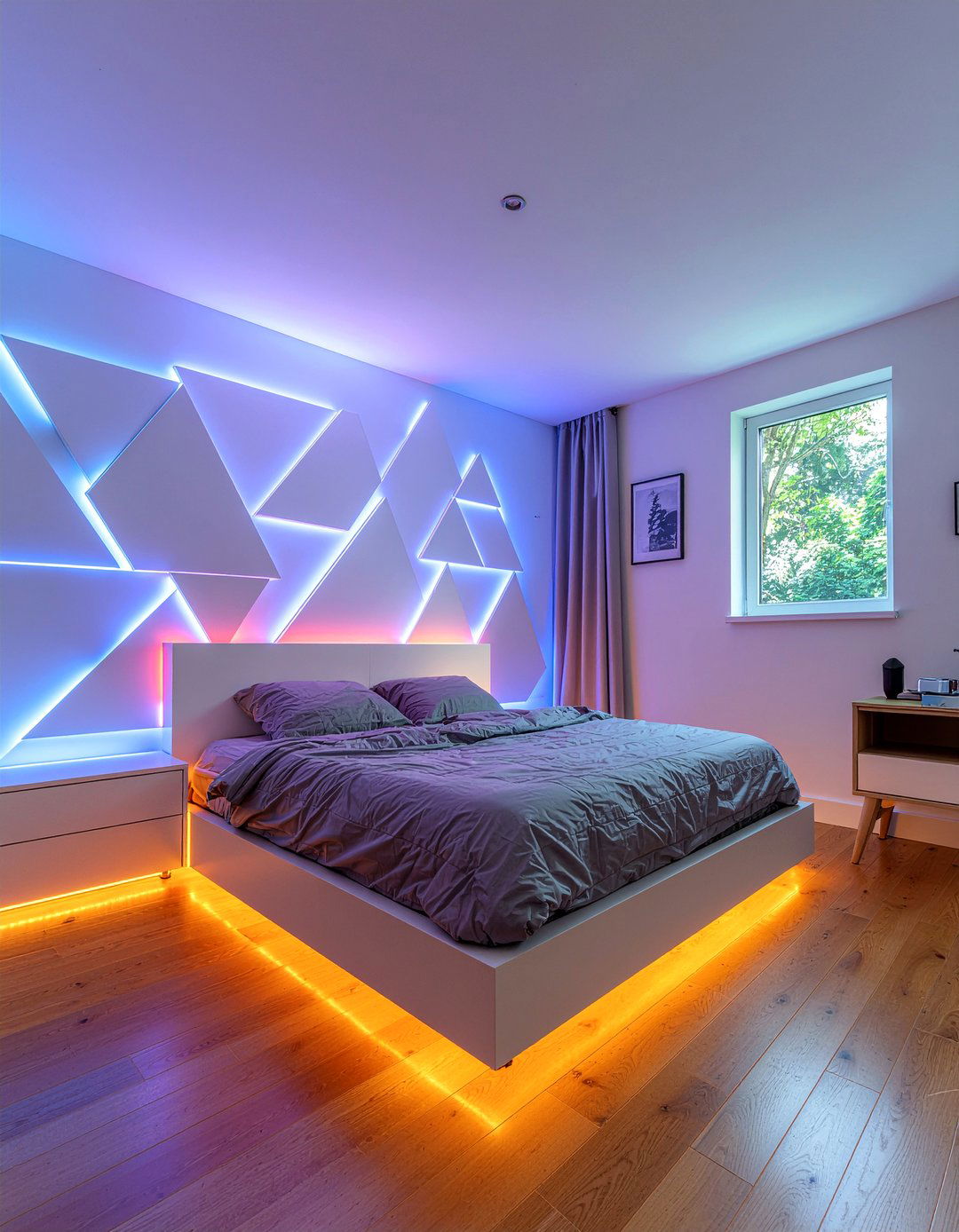 Nanoleaf Wall Display - 30 esports bedroom ideas