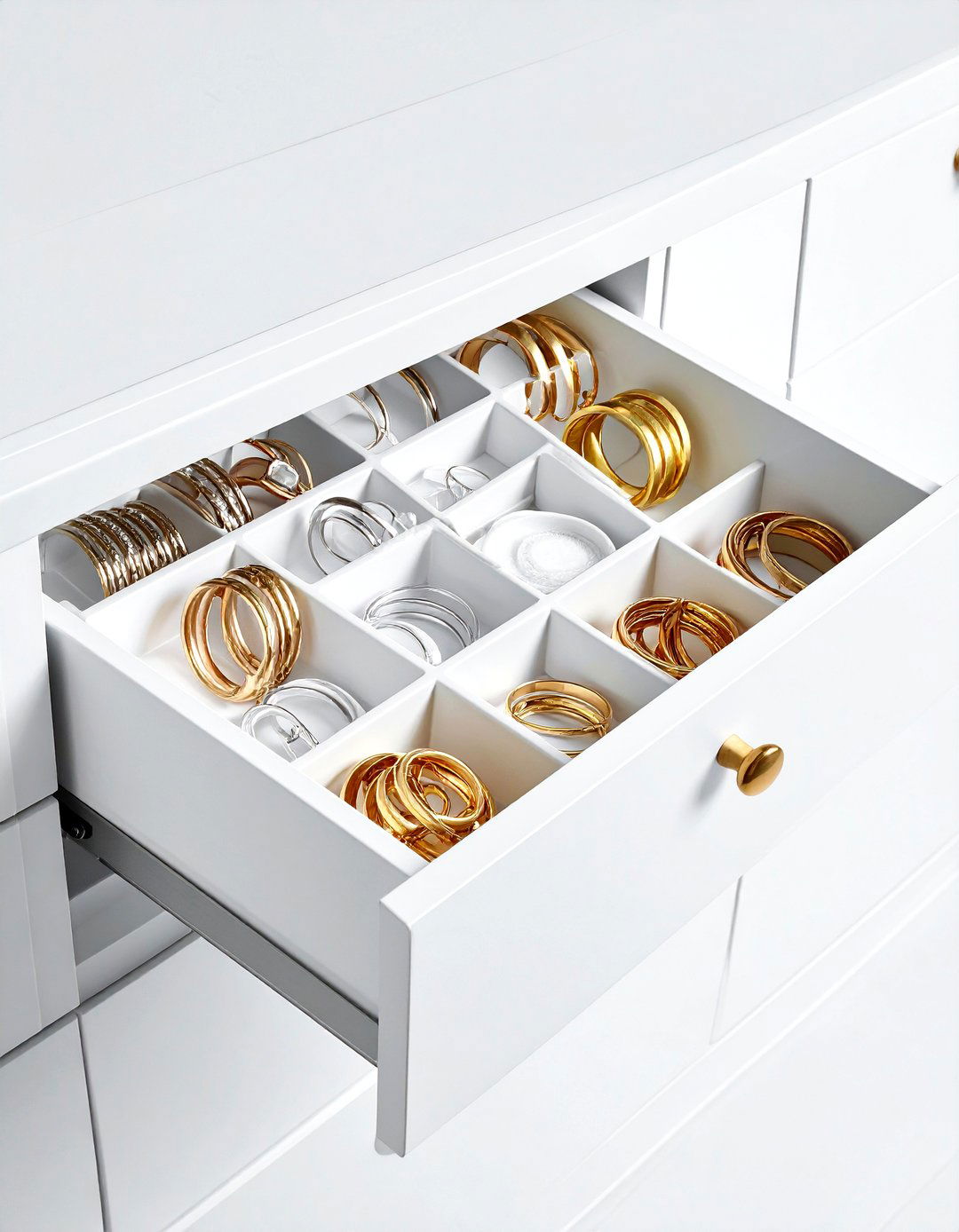 Napkin Ring Storage - 30 dining room drawer organization ideas