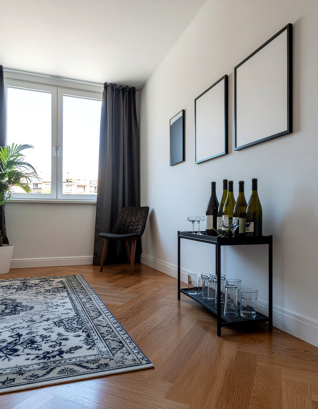 Narrow Bar Cart - 30 dining room bar cart ideas