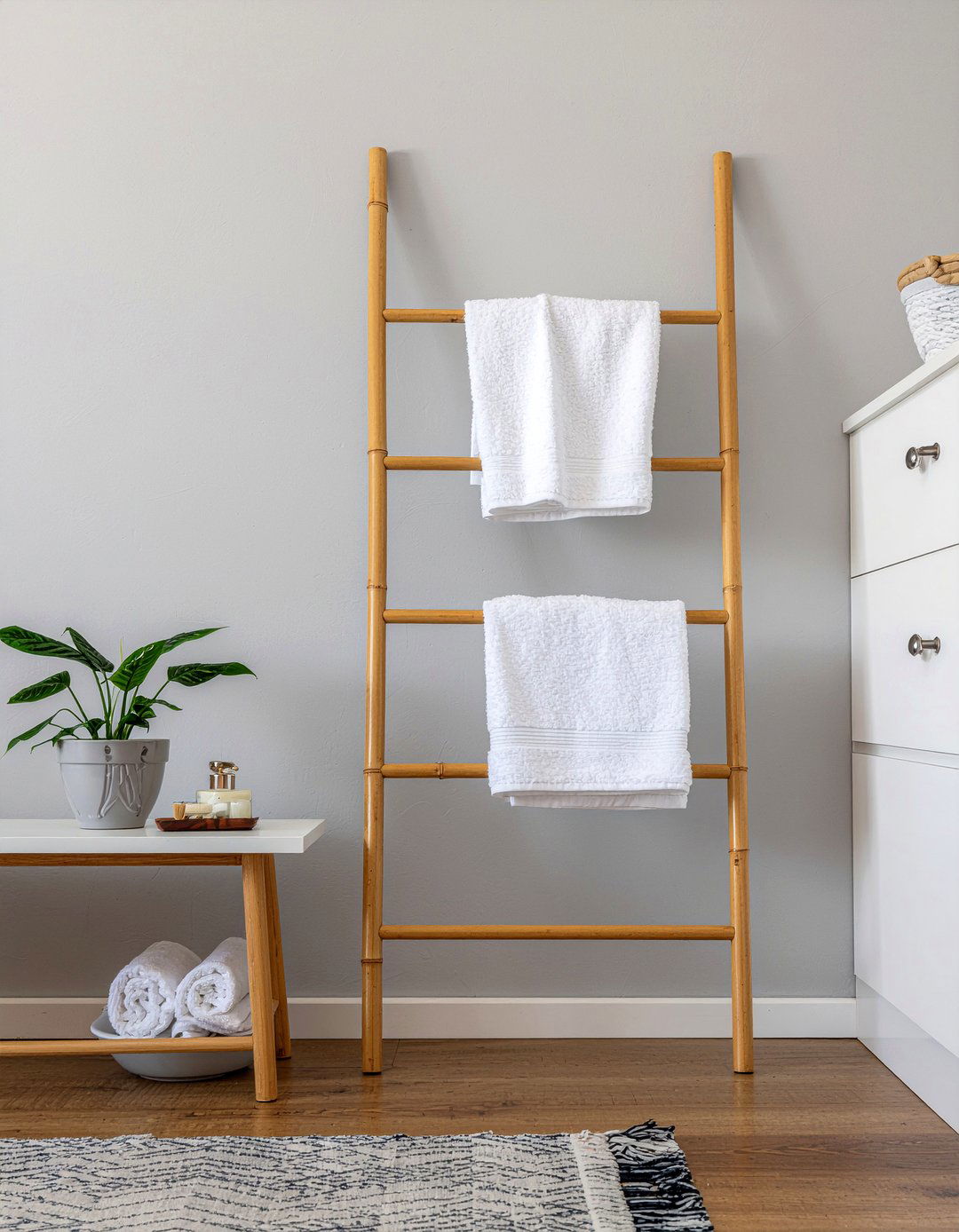 Narrow Bathroom Ladder Rack - 30 long narrow bathroom layout ideas