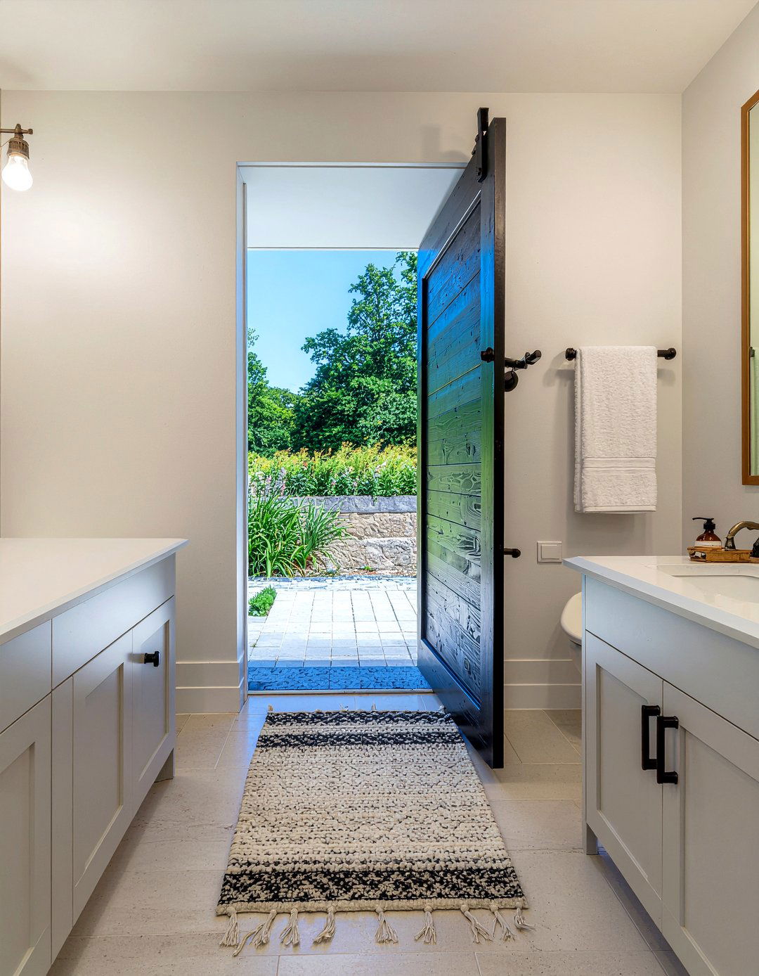 Narrow Bathroom Sliding Door - 30 long narrow bathroom layout ideas