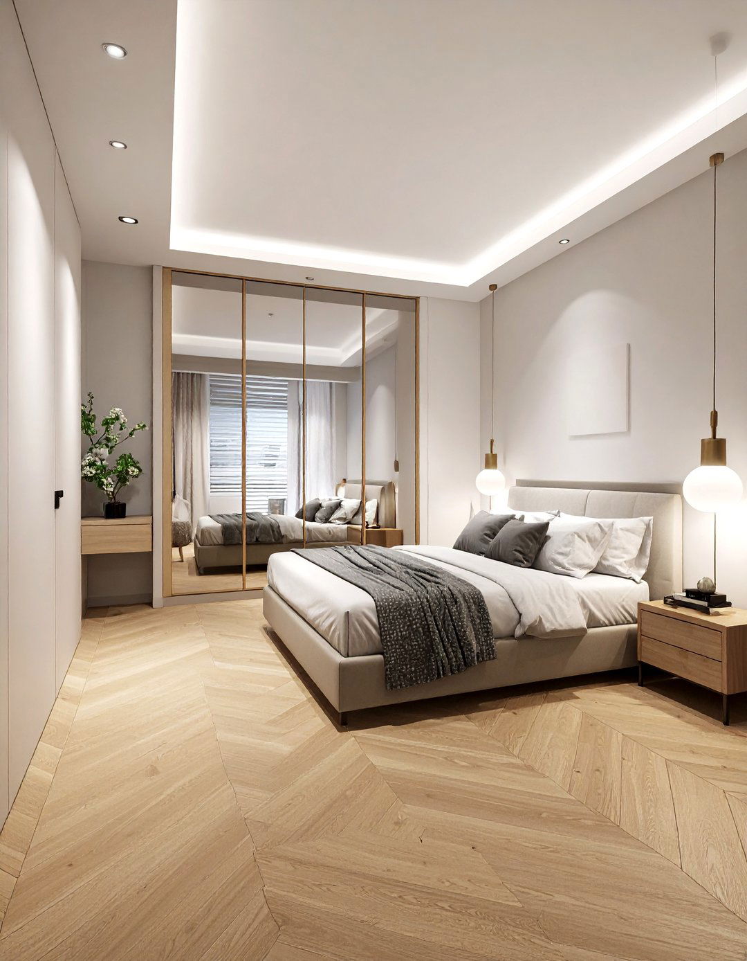 Narrow Bedroom Arrangement - 30 bedroom space planning ideas