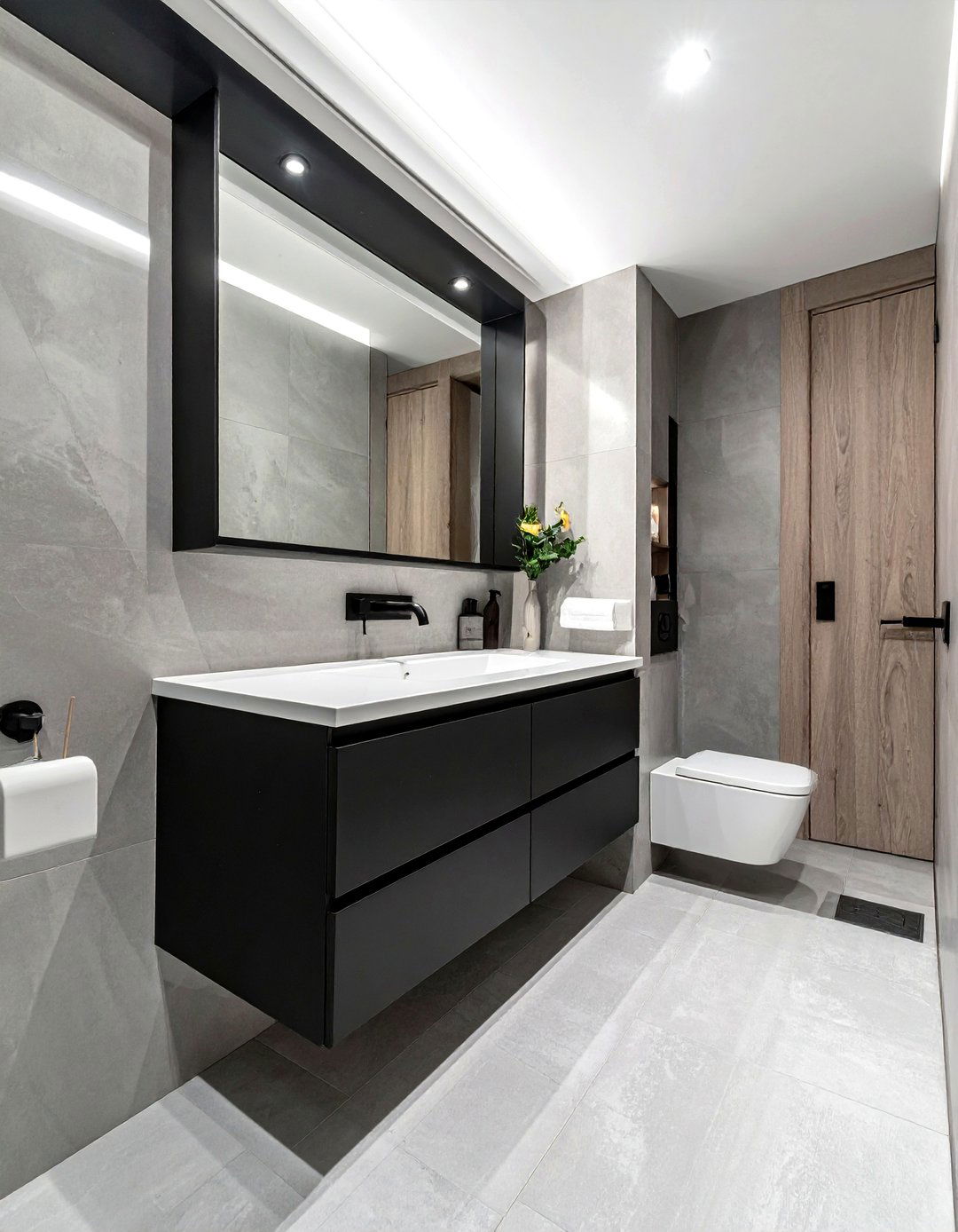 Narrow Depth Vanity - 30 small bathroom vanity ideas