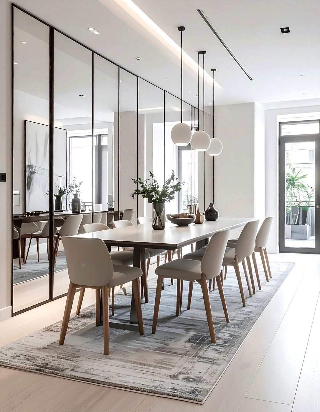 Narrow Dining Space - 30 amazing dining room ideas