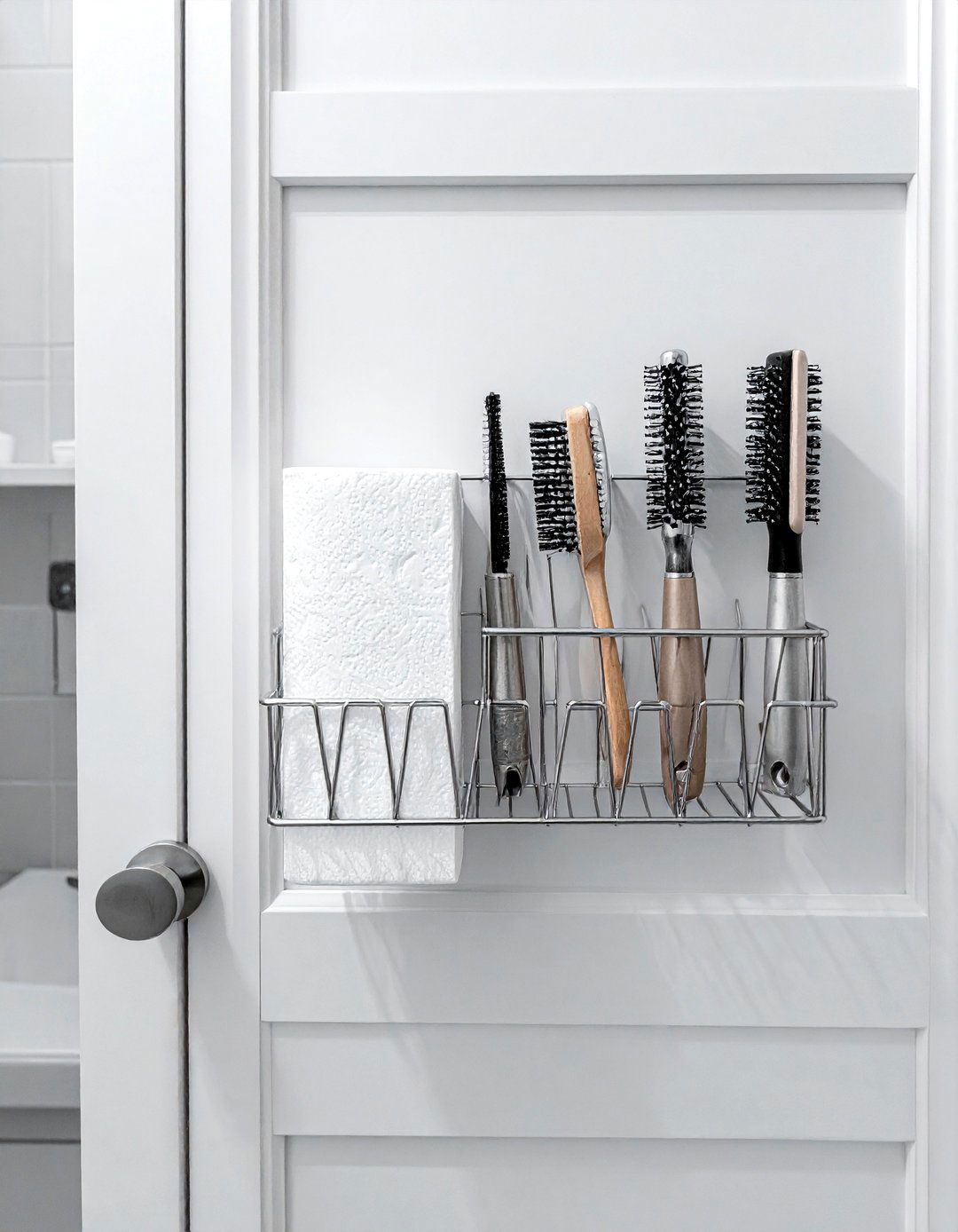 Narrow Door Mounted Racks - 30 under sink bathroom storage ideas