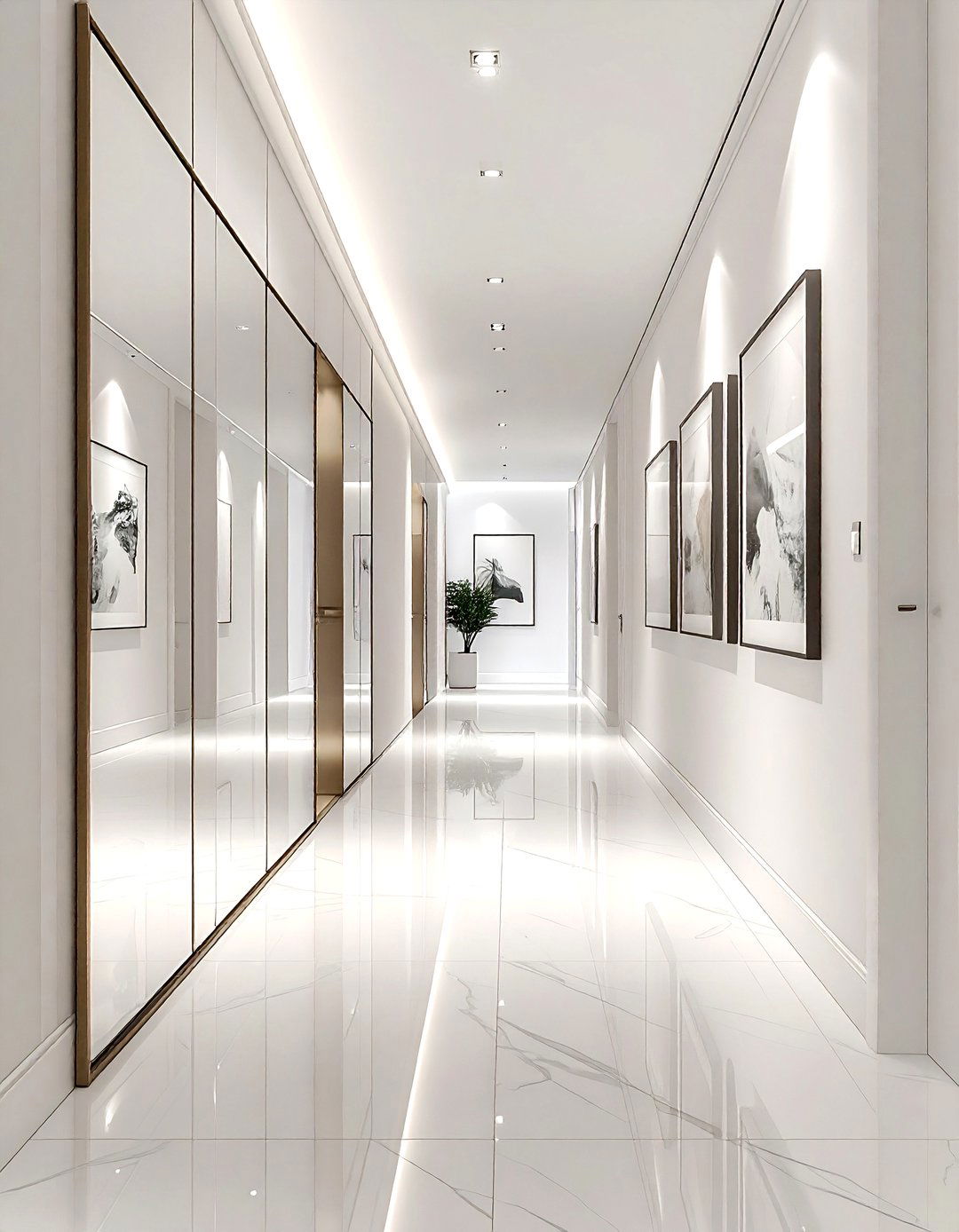 Narrow Hallway Mirror Wall - 30 narrow hallway ideas