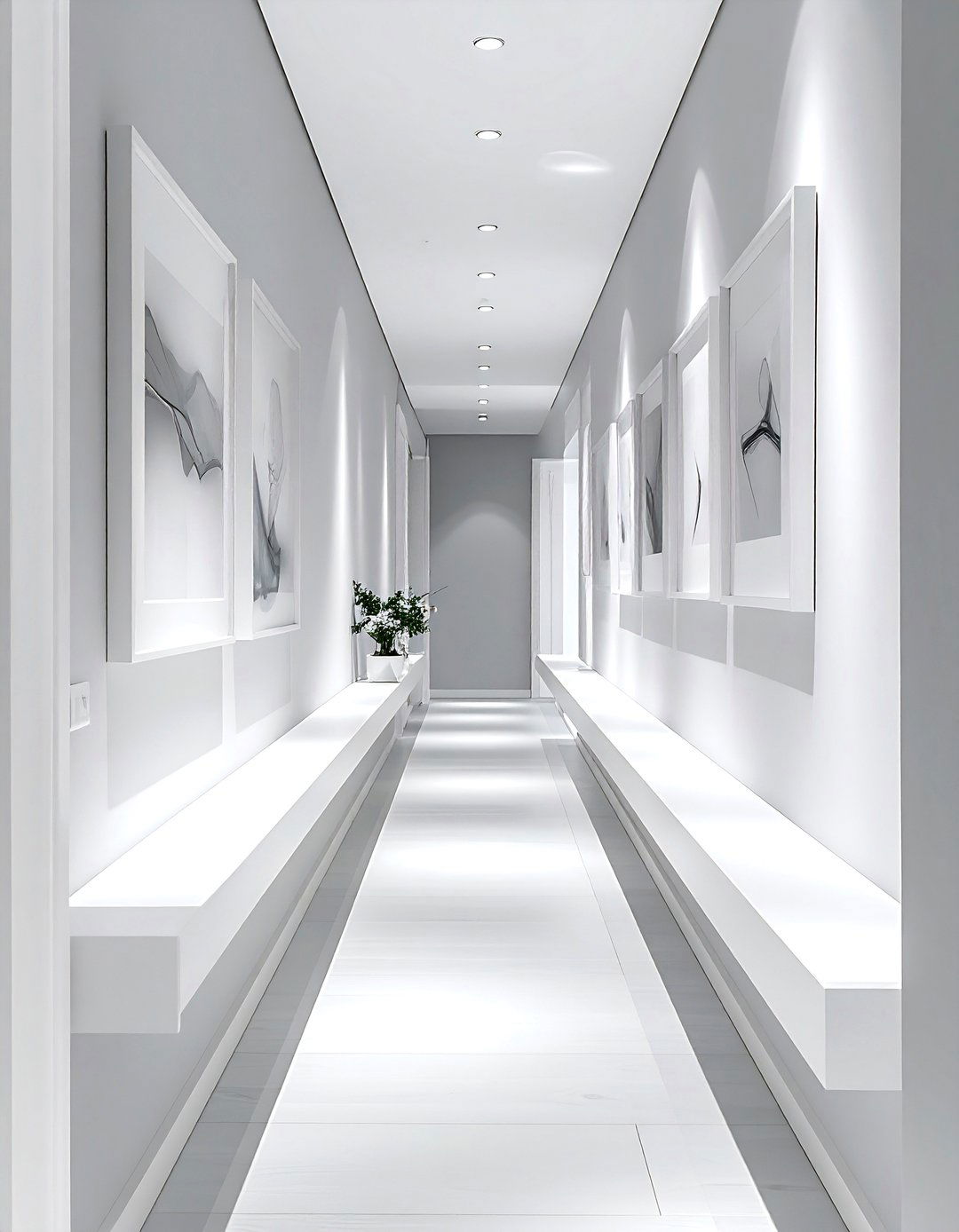 Narrow Hallway Picture Ledge - 30 narrow hallway ideas