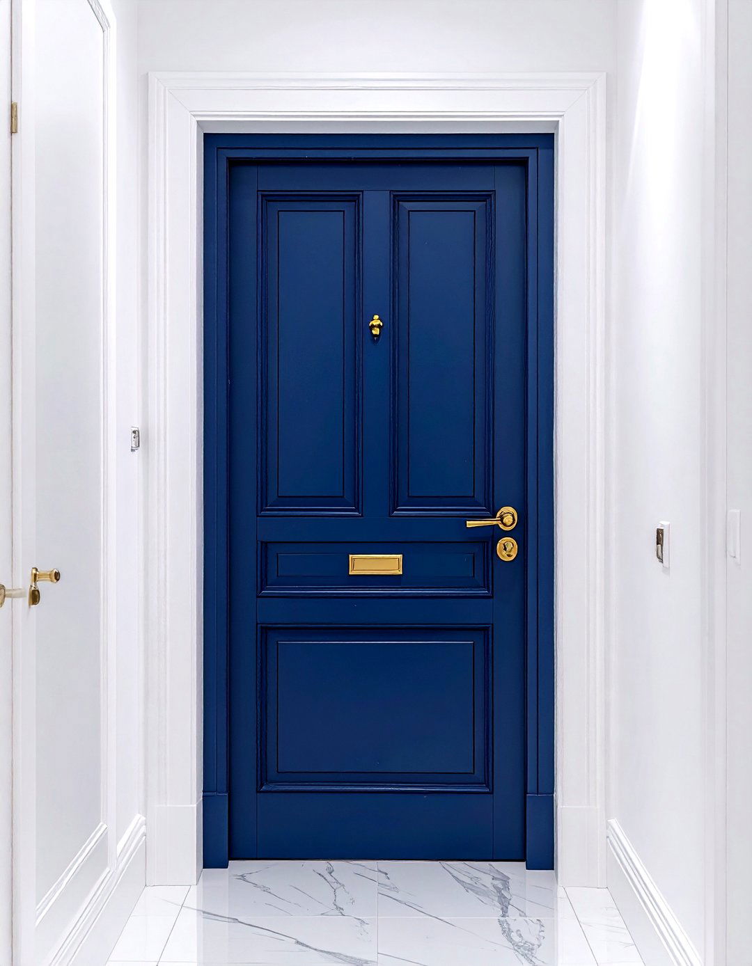 Narrow Hallway Statement Door - 30 narrow hallway ideas