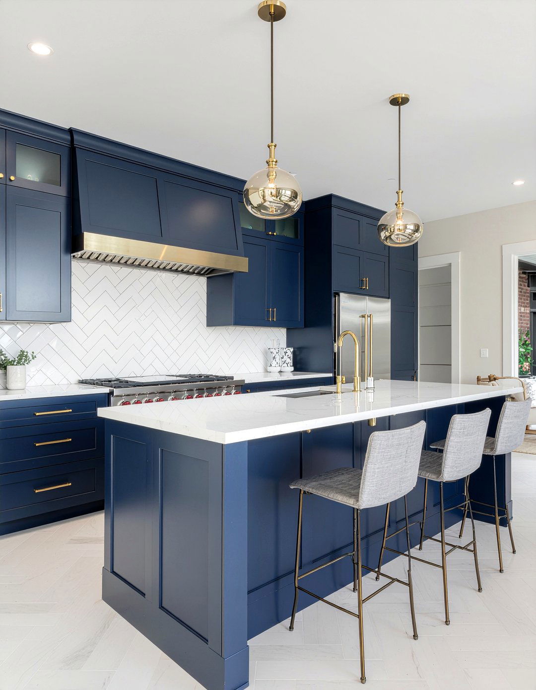 Narrow Herringbone Tile - 30 herringbone backsplash kitchen ideas