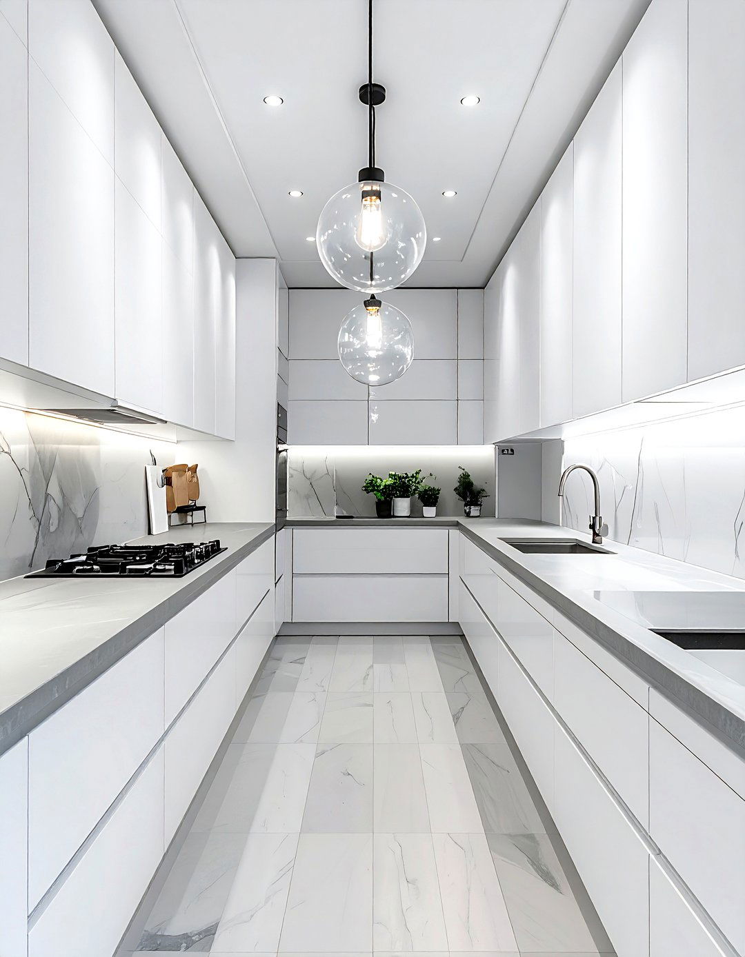 Narrow Kitchen Pendant Lighting - 30 narrow kitchen ideas