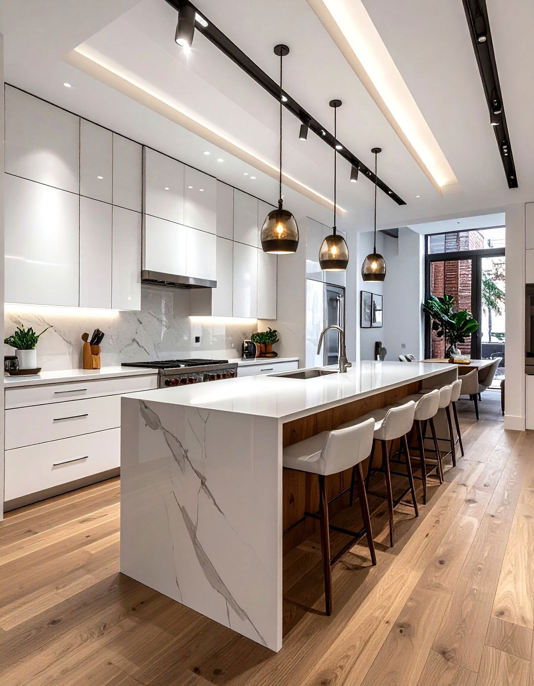 Narrow Kitchen Space - 30 brownstone kitchen ideas