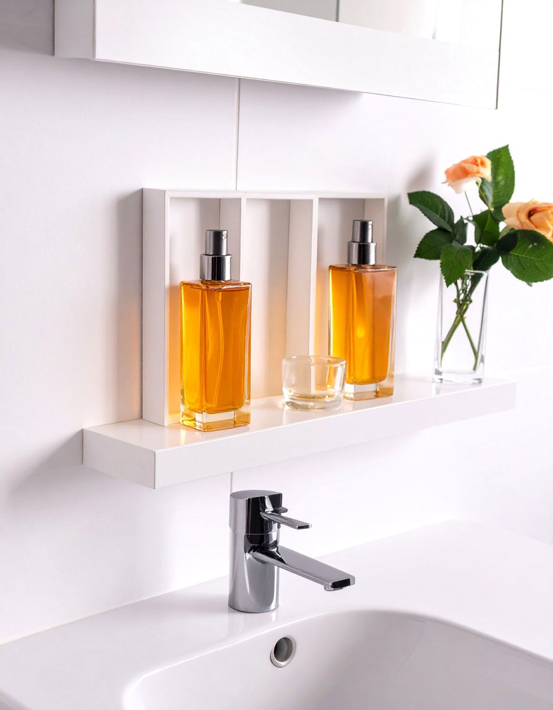 Narrow Picture Ledge - 30 bathroom unconventional storage ideas